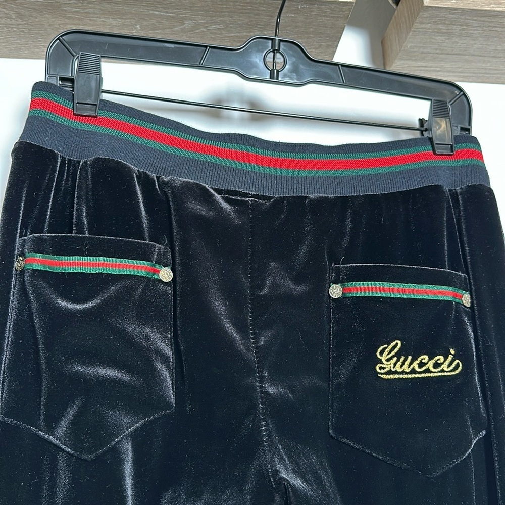 Gucci Vintage Y2K Velour Tracksuit Flare Jogger Pants - Picture 11 of 16